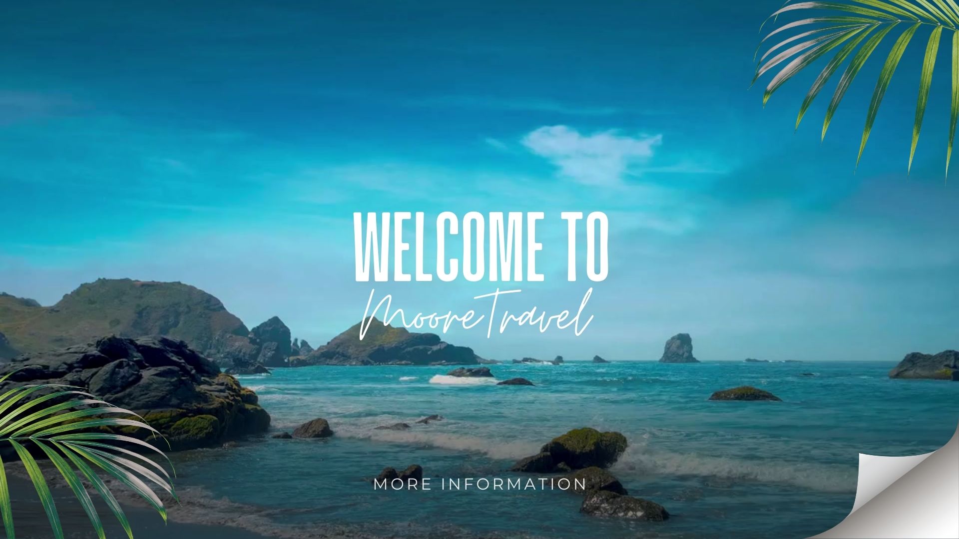 Blue White Modern Welcome To Travel Vlog Video
